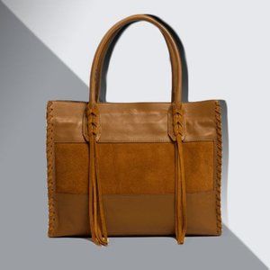 NEW Mim & Ray Brown Leather & Suede Toby Bag Made in Italy
